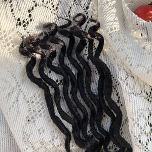 Extensions de cheveux humains faites à la main de 0.4cm d'épaisseur Locs de rivière Dreadlocks texturés Style permanent complet - Product Image 6
