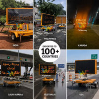 Remolque VMS con Pantalla LED Móvil de Mensajes Variables, Personalizable para Proyectos Viales Municipales y Control de Tráfico en Carreteras