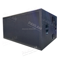 Audio professionnel double 18 pouces haut-parleur subwoofer longue portée module amplificateur 18 pouces système de haut-parleurs à réseau de lignes actives son
