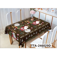 Nappe de Noël Réutilisable Anti-déversement en Plastique, Imperméable, Résistante à l'Huile et à la Chaleur, Écologique, Motif Festif pour la Maison