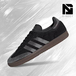 Zapatillas <span class=keywords><strong>Adidas</strong></span> Samba OG 'Black Silver Rhinestones' de Lujo <span class=keywords><strong>para</strong></span> Mujer, Antideslizantes, Casuales - Product Image 1