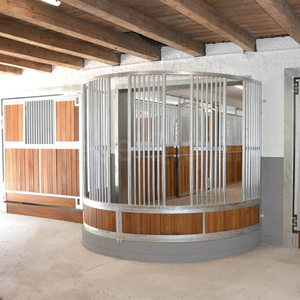 핫 딥 아연 도금 말 마차 전면 금속 디자인 농장 말 상자 실내 야외 말을위한 안정적인 전면 마차 - Product Image 4