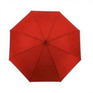 Parapluie de golf grand format 27 pouces 8K, rouge, écologique, coupe-vent, impression de logo OEM, pongé 190T sans PFC, pour cadeaux d'affaires - Product Image 2