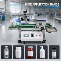 Machine d'étiquetage semi-automatique de bouteilles à écran tactile de bureau pour boissons, produits pharmaceutiques, aliments, produits chimiques, cartons, sacs et bandes de conditionnement