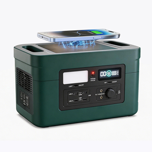 1200W 1024Wh <b>Solar</b> Power Station Outdoor <b>Generator</b> with Wireless Charging LED Flashlight AC Outlet for Home Blackout Travel - Product Image 1
