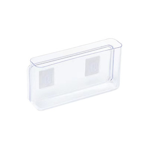 Boîte de rangement murale transparente pour papeterie, organisateur de bureau, forme rectangulaire avec design clair, pour bureau ou salle de bain - Product Image 5