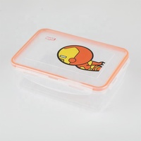 Boîte de conservation alimentaire avec couvercle, hermétique, en plastique, sans BPA, compatible micro-ondes, motif dessin animé pour enfants, collations scolaires