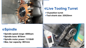 GT DMTG DT40H Cnc Mill Torno Combo Torno Cnc Empresas Grandes Máquinas de torno Cnc para la venta - Product Image 3