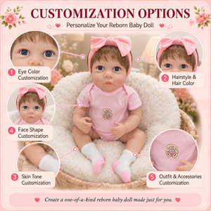 BAkwbwBY 18 Zoll lebensechte mollige Reborn Babypuppe handbemalte Haut Wunschhautton komplettes Geburtsset Großhandel OEM ODM - Product Image 6