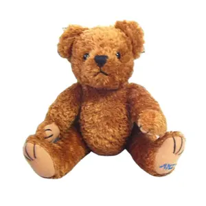 New design funny brown stuffed plush toy mini jointed teddy bear