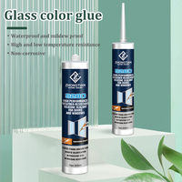 Colle en silicone neutre durcie blanche Adhésifs liquides imperméables pour voiture Produits d'étanchéité Portes pour fenêtres en verre Application-Injection