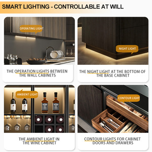 Mobili da <span class=keywords><strong>Cucina</strong></span> Moderni di Lusso con <span class=keywords><strong>Ante</strong></span> in Vetro Importato, Set Completo Ecologico con Soluzioni di Stoccaggio - Product Image 5