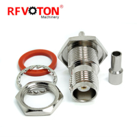 Échantillon gratuit d'usine Tnc prise femelle prise mâle cloison étanche EZ sloderless rg58 câble rf connecteur coaxial (rf) connecteurs