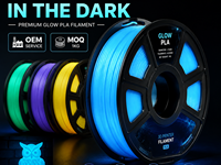 Filamento PLA Luminoso al por Mayor, 1.75mm, Azul, Azul-Verde, Morado, Filamento Luminoso para Impresora 3D para Creality Bambu Lab