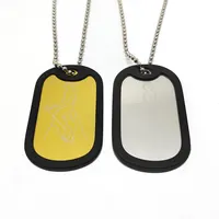 Stainless Steel Pendant Metal Collar ID Blank Name Custom Military Sublimation Dog Tag