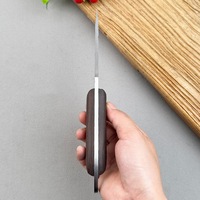 Couteau à viande mongol à tenir à la main - Ambidextre, écologique, pour le camping et les activités de plein air, petit couteau forgé en acier au carbone 5Cr pour couper la viande et les fruits