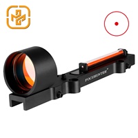 Focuhunter Viseur Point Rouge Fibre Optique Circulaire 1X28mm Anti-Choc Étanchéité pour Chasse avec Montage sur Rail Ventilée