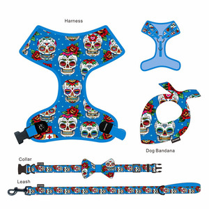<b>Pet</b> 8-piece set with printed patterns, dog leash, dog walking leash, <b>harness</b> set. - Product Image 4