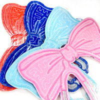 Vente en gros de 10cm d'infirmière stéthoscope thermocollant broderie paillettes nœud Patch pour filles/femmes Denim tissu PVC plastique pour chapeaux bandeaux