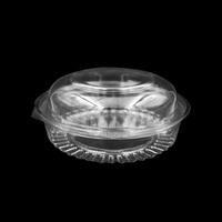 Bol à salade jetable, structure en clamshell monobloc, plastique transparent, pour les restaurants, les plats à emporter, les fournisseurs