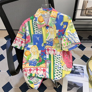 Camisa Hawaiana de Manga Corta para Hombre, Casual y a la Moda, para Vacaciones en la Playa, Personalizable y al por Mayor, Incluyendo Modelos de 1 Pieza para Parejas - Product Image 4