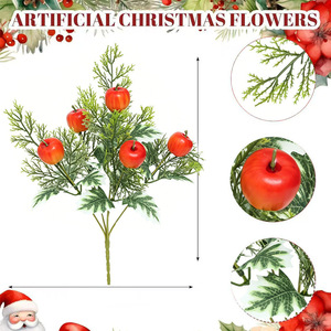 Bouquets de fleurs de Noël artificielles 100-200 cm, décorations pour mariage et maison - Product Image 4
