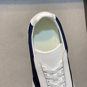 Blue White Casual Walking <b>Shoes</b>-luxurious High-end Designer Lace-up Sporty Genuine Leather <b>Upper</b> Mesh Breathable Sports <b>Shoes</b> - Product Image 5