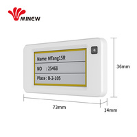 Label Harga Elektronik Minew Promotion 2.1 inci 3-warna Eink ESL dengan Gambar Multi-Bahasa dan Kode QR Barcode