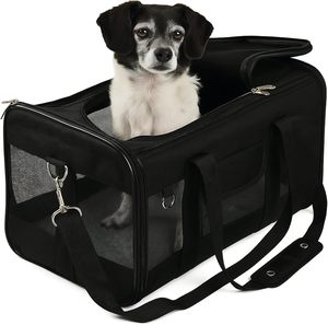 Sac de transport pour chat de haute qualité, en cuir durable, imprimé Oxford, avec fermeture éclair, respectueux de l'environnement, approuvé par les compagnies aériennes, pour les voyages - Product Image 1
