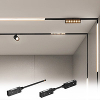 Rail magnétique LED moderne en aluminium DC48V avec alimentation basse tension et accessoires de câblage pour usage intérieur