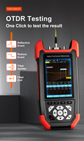 NOYAFA NF-981 OTDR 8 en 1, Reflectómetro Óptico en el Dominio del Tiempo, Adaptadores SC/FC/ST/APC, Probador de Fibra Multifuncional, Pantalla LCD a Color de 3.5 Pulgadas