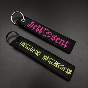 Porte-clés brodé personnalisé OEM pour moto et avion - Product Image 2