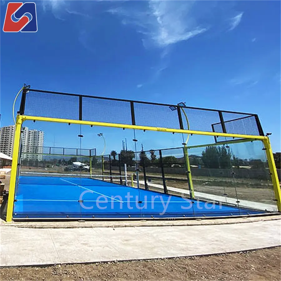 Outdoor Super Panoramic Padel Court cancha padel Other sports   entertainment products