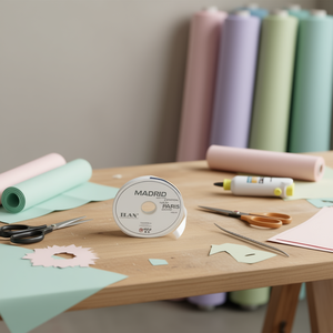 ริบบิ้นสีขาวมาดริด ขนาด 2.5 ซม. x 46 ม. - Product Image 2