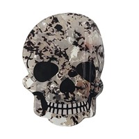 Pinces à cheveux en acétate à motif unique, pinces à cheveux gothiques en forme de tête de squelette, accessoires de cosplay pour femmes pour Halloween