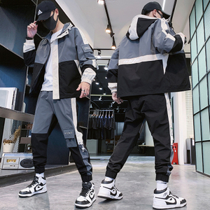 De moda jogging trajes de los hombres de <span class=keywords><strong>la</strong></span> <span class=keywords><strong>calle</strong></span> de los hombres de <span class=keywords><strong>la</strong></span> moda reflejan n trajes - Product Image 2