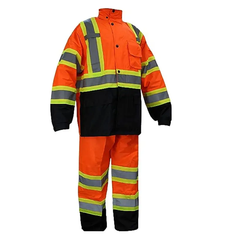 Chất lượng cao RK an toàn RW-CLA3-TOR77 Class 3 mưa phù hợp với, áo khoác bảo hộ lao động cho nam giới