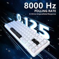 ATTACK SHARK X65 HE 65% Wired Gaming Keyboard with 8000 Hz Polling Rate Magnetic Switch PBT Keycaps Rapid Trigger Keyboard