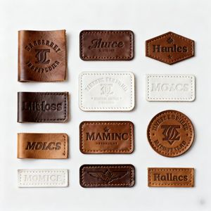 ジーンズカスタムデボス名ロゴ本物の服タグデニムPuレザーパッチとラベル靴とバッグ用 - Product Image 4