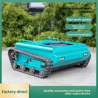 Tondeuse robot industrielle tout-terrain sur chenilles télécommandée HT-1000H – Conception robuste antidérapante pour une entretien efficace des pelouses