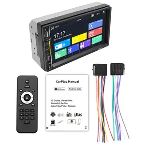 7inch Touch Screen 2 Din Multimedia Carplay Player Stereo Monitor Universal Car Radio With Camera