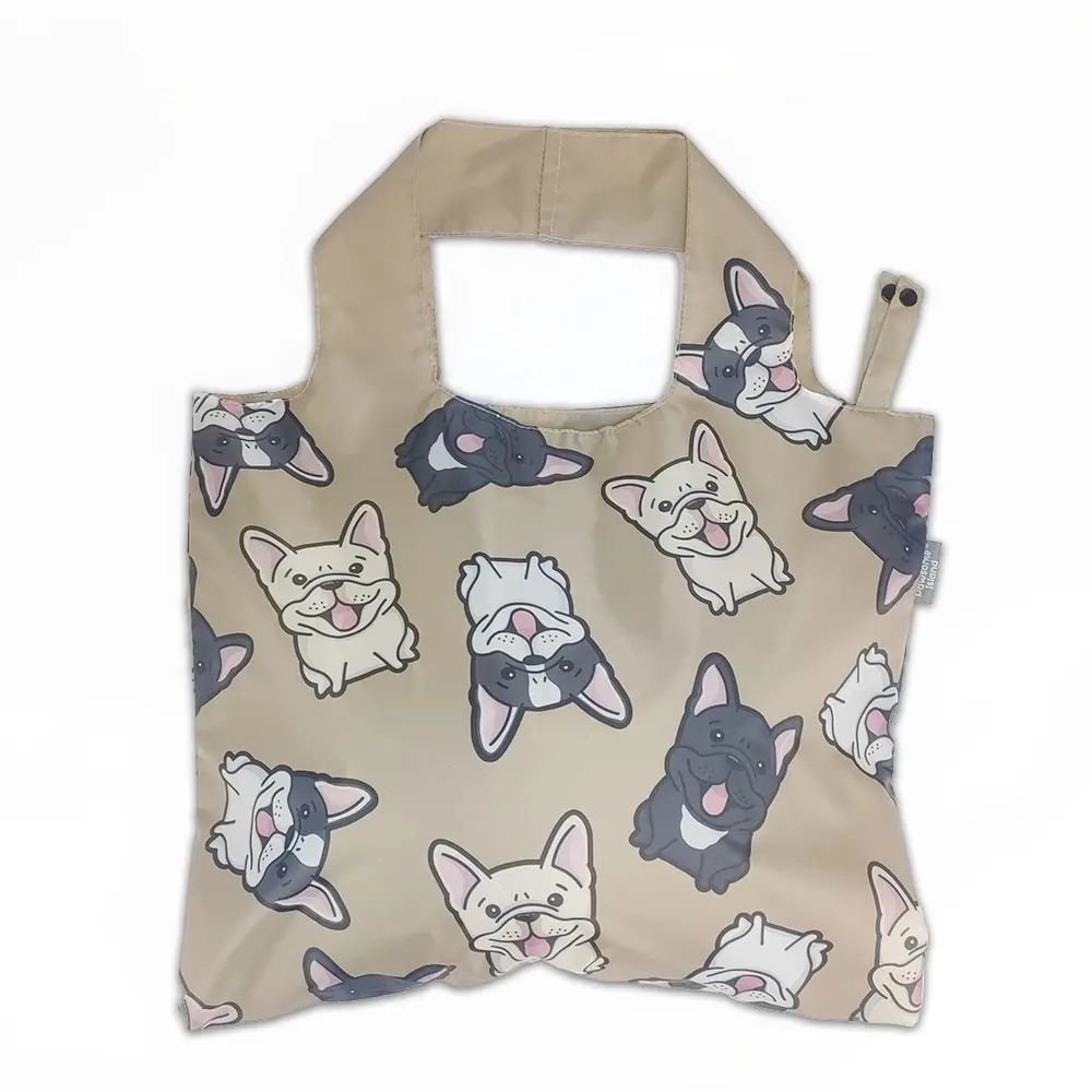 मानक डबल परत संभाल पर्यावरण के अनुकूल निविड़ अंधकार पालतू पशु श्रृंखला RPET बैग Foldable शॉपिंग बैग