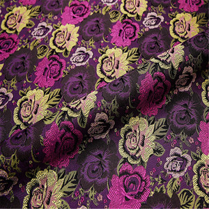 Phổ biến mới đến duyên dáng thanh lịch thổ cẩm Vải Jacquard hoa mẫu đơn đầy màu sắc 90cm chiều rộng cho nam giới phụ nữ hàng may mặc phù hợp với trang phục - Product Image 6