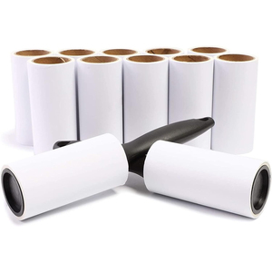 Rouleau adhésif anti-peluches en PP, manuel, 23 cm, 50 feuilles, pour nettoyer les vêtements, les poils d'animaux, les tapis, éliminateur de peluches - Product Image 1