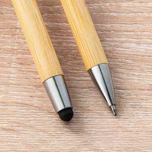 Animal Design 0.5Mm <b>Bamboo</b> Ballpoint Set Eco-Friendly Touch <b>Screen</b> Gift Pen With Paper Case Box - Product Image 3