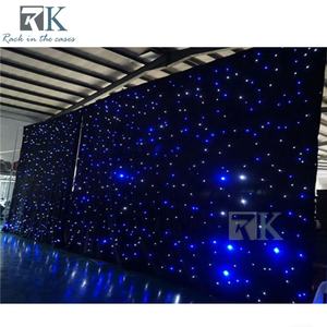 Rideau étoilé en velours avec supports de toile de fond LED à contrôle électrique DMX - Product Image 2