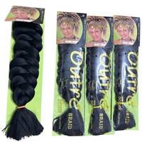 Extensions de cheveux synthétiques tressées à la machine, 82 pouces, 165g, style dreadlocks africaines, double trame, grandes, afro yaki, ignifuges, teintes, haute température