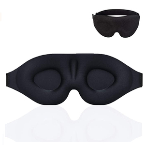 Masque oculaire de sommeil arrondi 3D <span class=keywords><strong>pour</strong></span> femmes et hommes, <span class=keywords><strong>bandeau</strong></span> avec bouchons d'oreilles et pochette en soie - Product Image 4