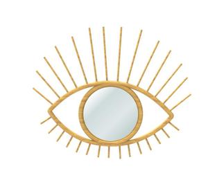 Classic Europe Design Handmade Eye Shape <strong>Rattan</strong> <strong>Mirror</strong> Natural Color Decorative Wall <strong>Mirror</strong> - Product Image 6