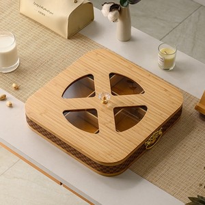 Simple wooden divided plate, high-value Instagram-worthy breakfast set, baby <b>tray</b>, wooden food and dried fruit <b>storage</b> plate - Product Image 3